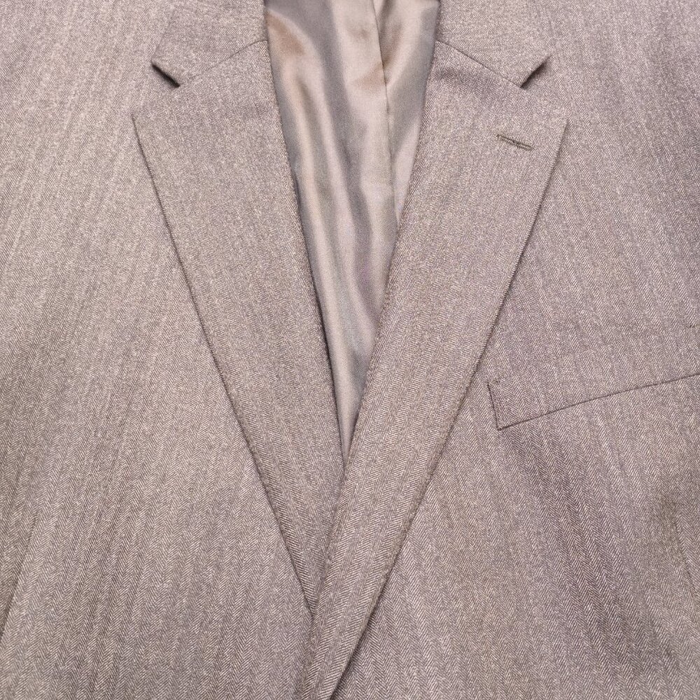 Jos. A. Bank Brown Wool Herringbone Regal Fit Blazer 50R - Picture 5 of 9